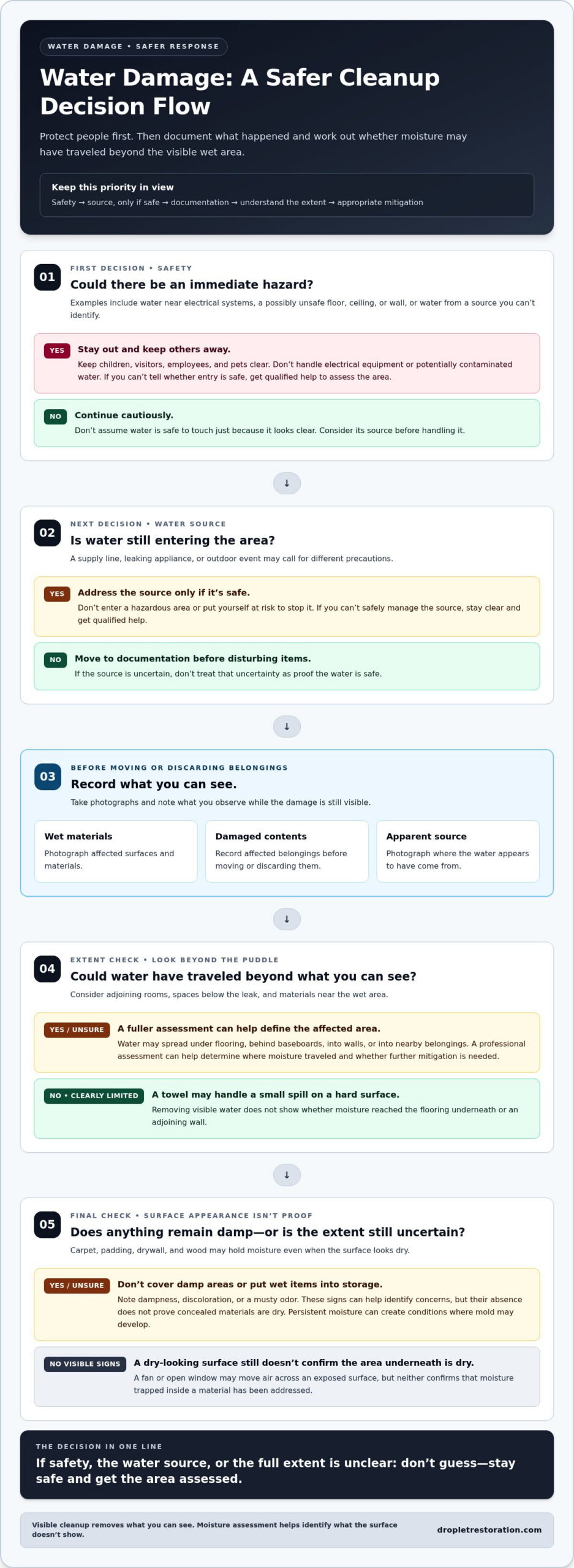 Water Damage Cleanup: What to Avoid and What to Do
